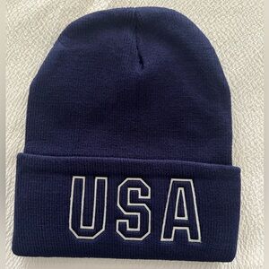 Navy Blue USA Beanie